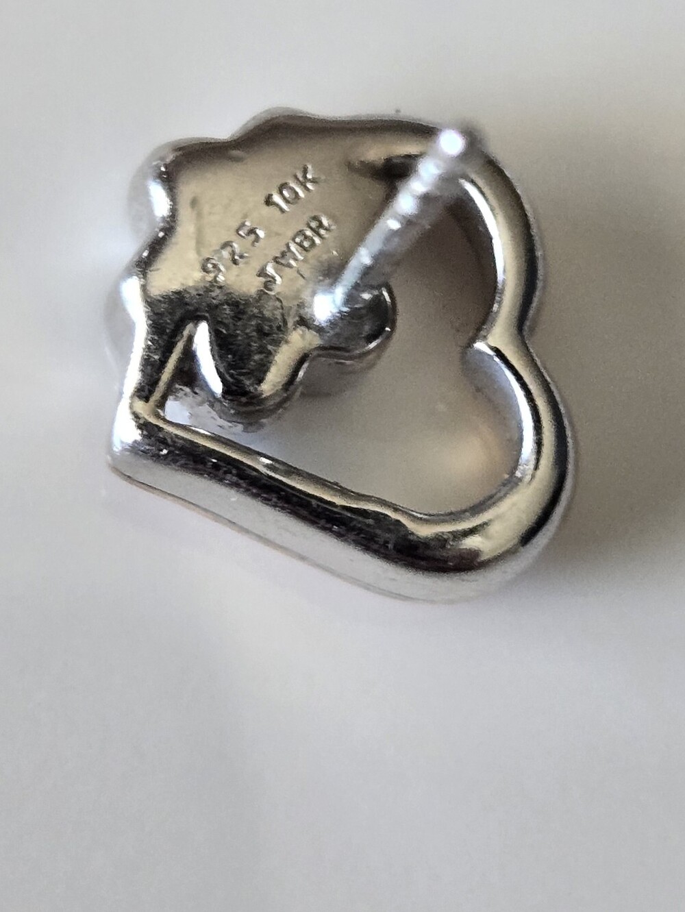 Heart & Paw Stud Earrings -10k Rose Gold and 925 Silver - Picture 8 of 12